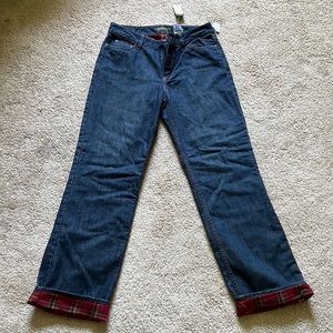 Brand new Eddie Bauer size 8 lined jeans. Still has tags.